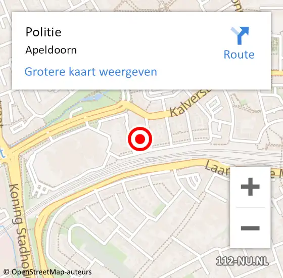 Locatie op kaart van de 112 melding: Politie Apeldoorn op 29 maart 2024 03:15