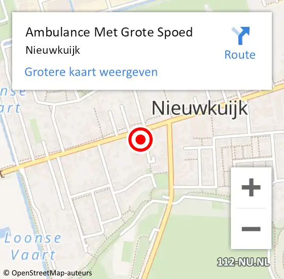 Locatie op kaart van de 112 melding: Ambulance Met Grote Spoed Naar Nieuwkuijk op 29 maart 2024 03:24