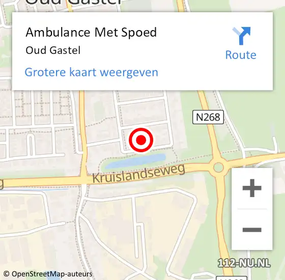 Locatie op kaart van de 112 melding: Ambulance Met Spoed Naar Oud Gastel op 29 maart 2024 03:28