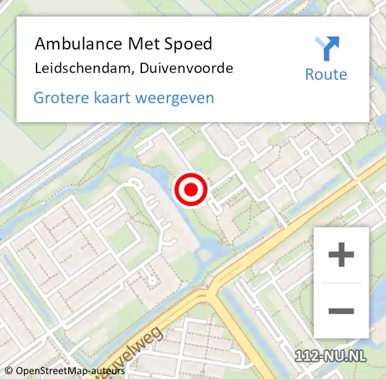 Locatie op kaart van de 112 melding: Ambulance Met Spoed Naar Leidschendam, Duivenvoorde op 29 maart 2024 03:28
