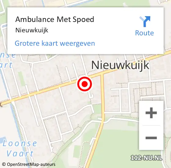 Locatie op kaart van de 112 melding: Ambulance Met Spoed Naar Nieuwkuijk op 25 april 2024 13:47