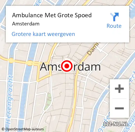 Locatie op kaart van de 112 melding: Ambulance Met Grote Spoed Naar Amsterdam op 26 april 2024 03:26