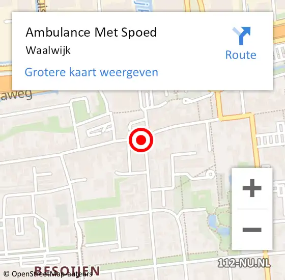 Locatie op kaart van de 112 melding: Ambulance Met Spoed Naar Waalwijk op 26 april 2024 03:36