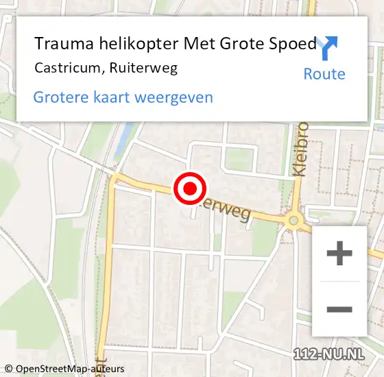 Locatie op kaart van de 112 melding: Trauma helikopter Met Grote Spoed Naar Castricum, Ruiterweg op 27 april 2024 16:49