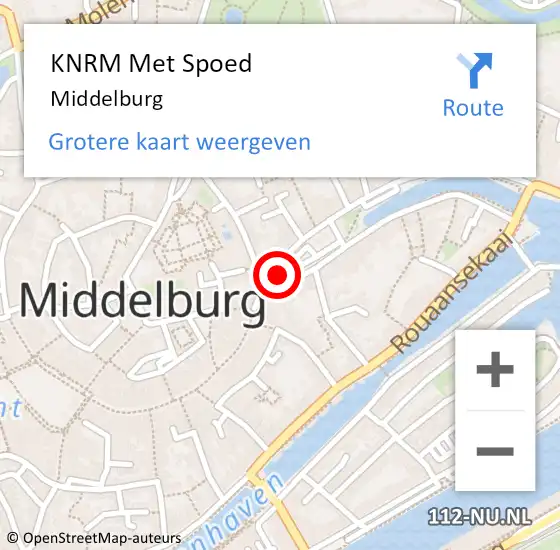 Locatie op kaart van de 112 melding: KNRM Met Spoed Naar Middelburg op 28 april 2024 10:47