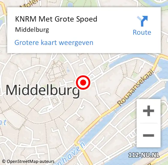Locatie op kaart van de 112 melding: KNRM Met Grote Spoed Naar Middelburg op 28 april 2024 10:53