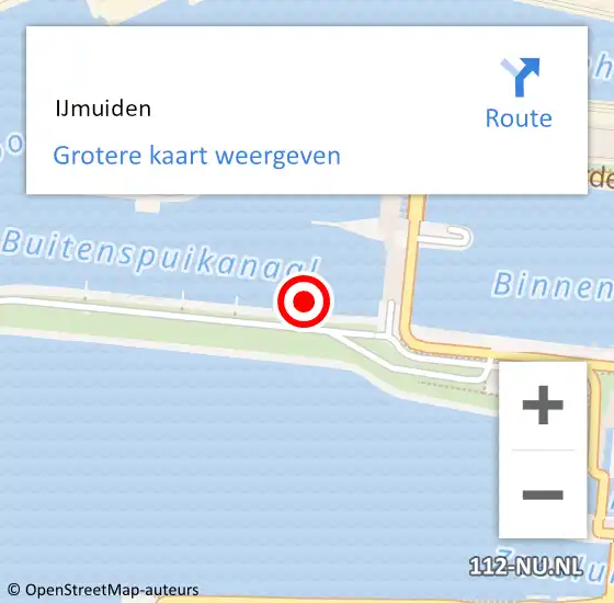 Locatie op kaart van de 112 melding:  IJmuiden op 28 april 2024 12:09